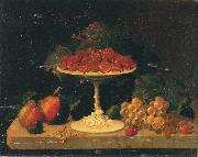 Severin Roesen Still life with Strawberries oil painting reproduction